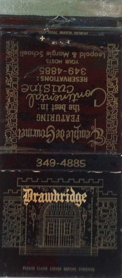 Drawbridge Restaurant - Matchbook (newer photo)